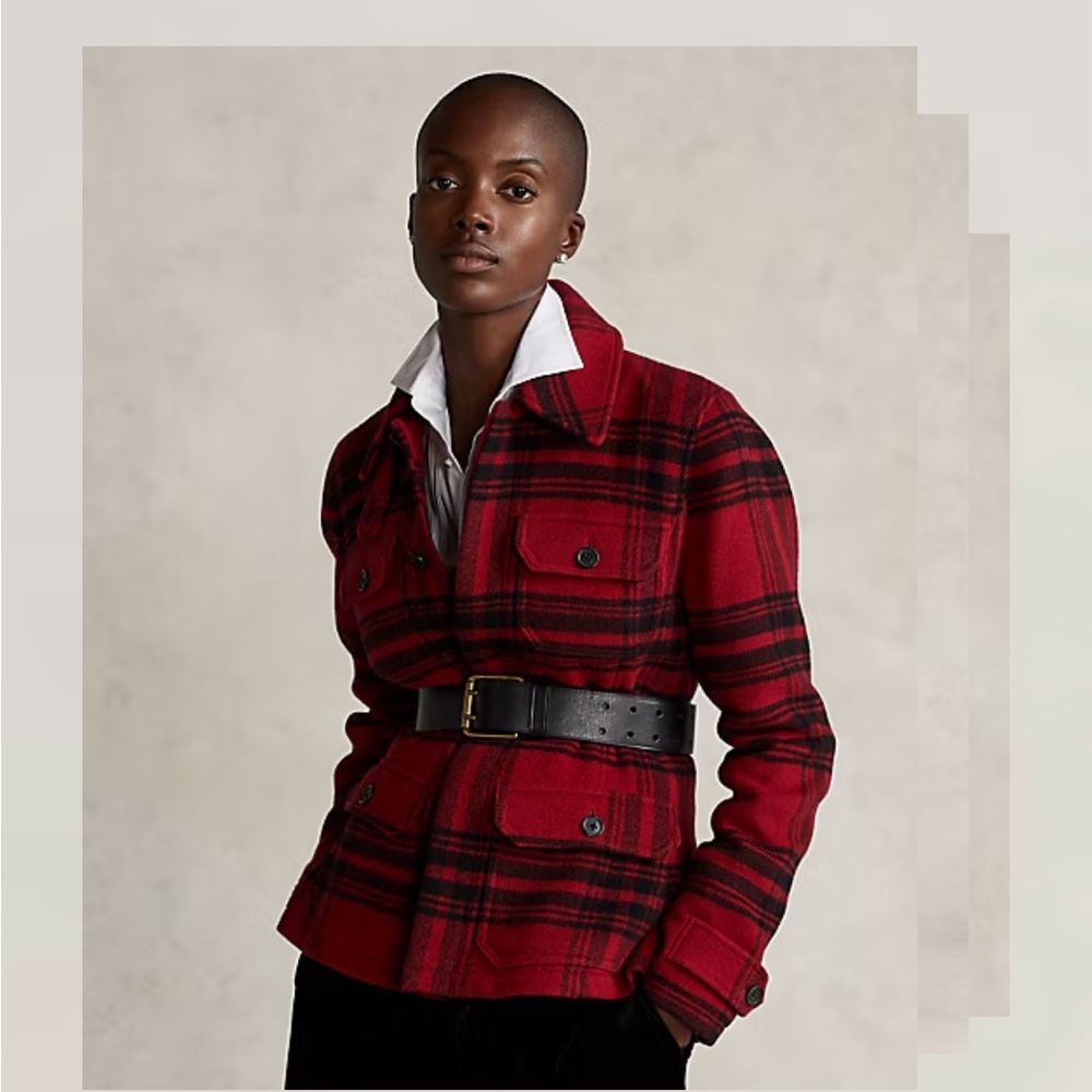Polo Ralph Lauren Red Plaid Buttoned Jacket